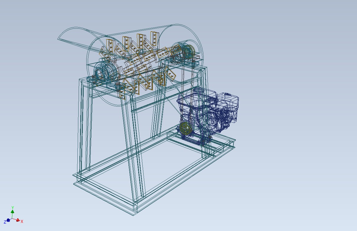 GARBAGE SHREDDER CRUSHER MACHINE WASTE RUBBISH CUTTING COMPOSTER 3D model_31