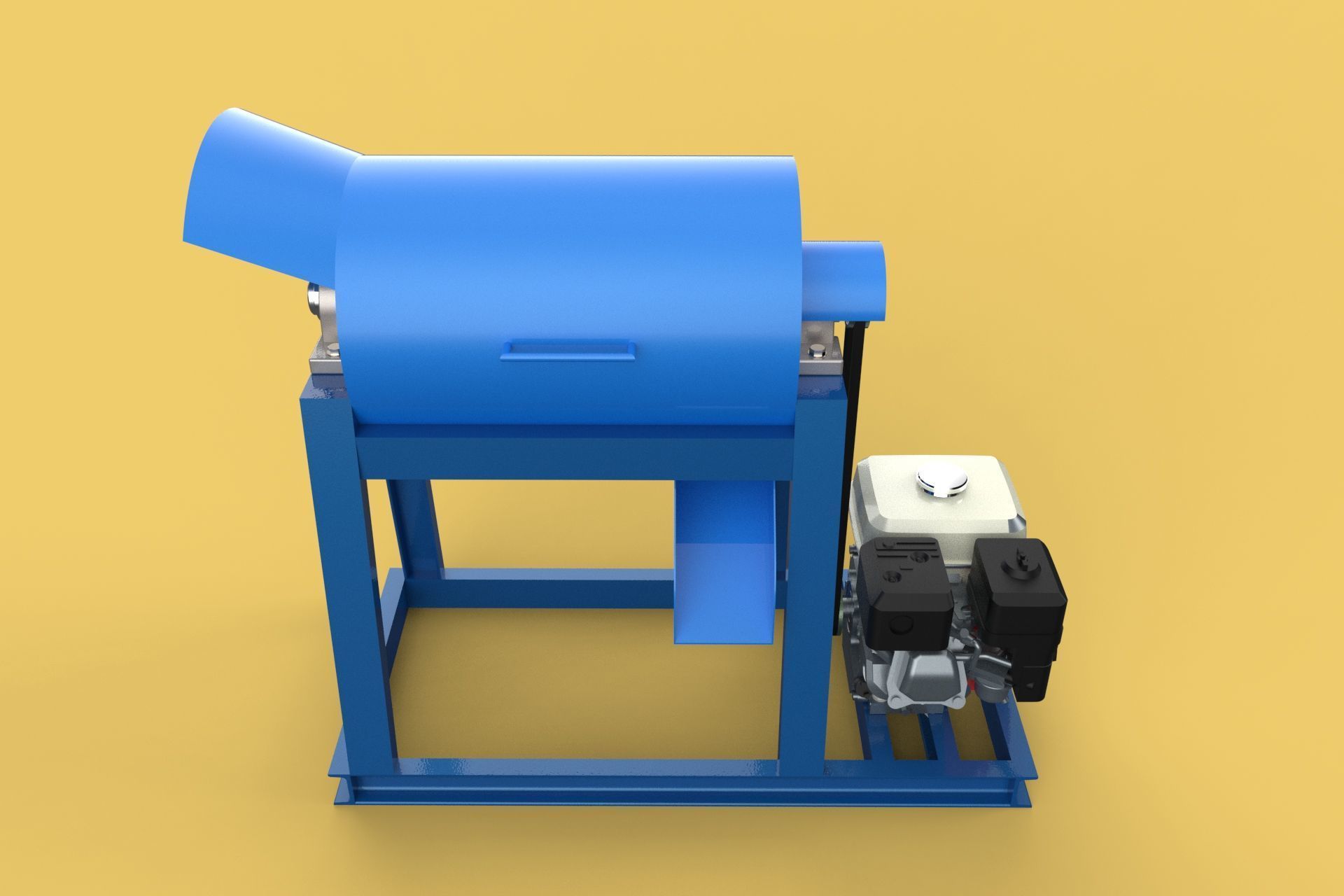 GARBAGE SHREDDER CRUSHER MACHINE WASTE RUBBISH CUTTING COMPOSTER 3D model_4