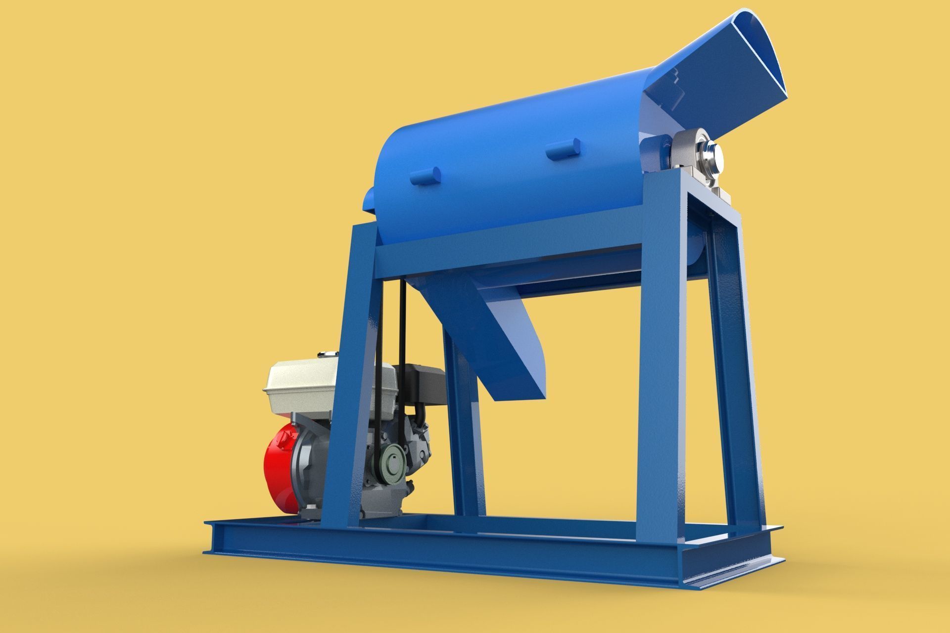 GARBAGE SHREDDER CRUSHER MACHINE WASTE RUBBISH CUTTING COMPOSTER 3D model_15