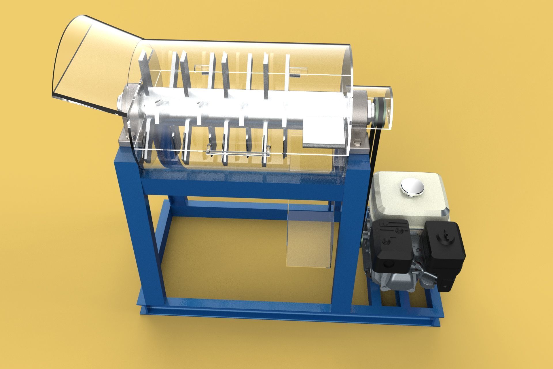 GARBAGE SHREDDER CRUSHER MACHINE WASTE RUBBISH CUTTING COMPOSTER 3D model_21