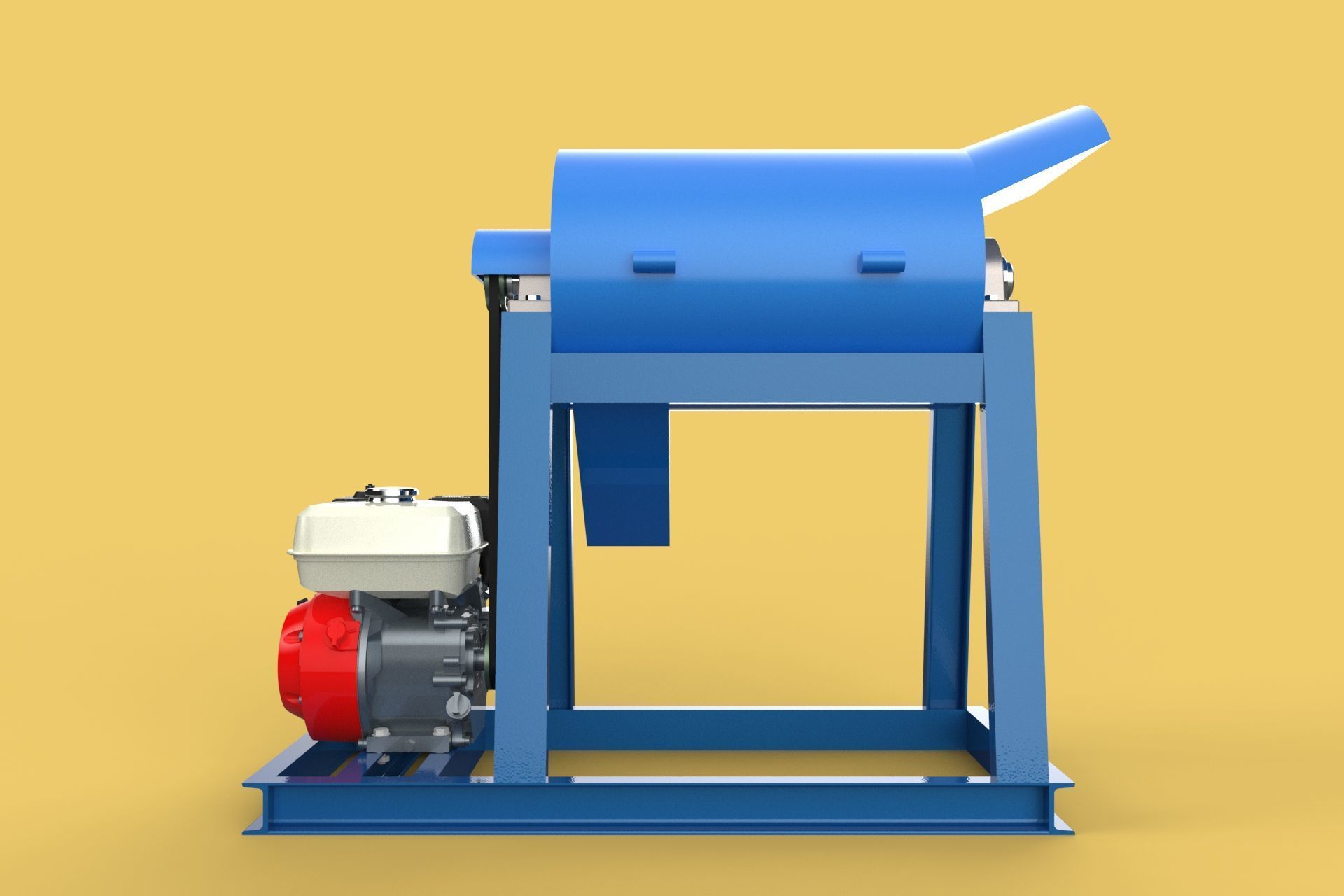 GARBAGE SHREDDER CRUSHER MACHINE WASTE RUBBISH CUTTING COMPOSTER 3D model_26