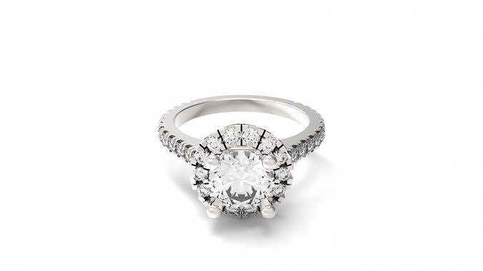 Solitaire Jewelry Diamond Crowned Ring 3dm stl 3D print model 3D 3D print model
