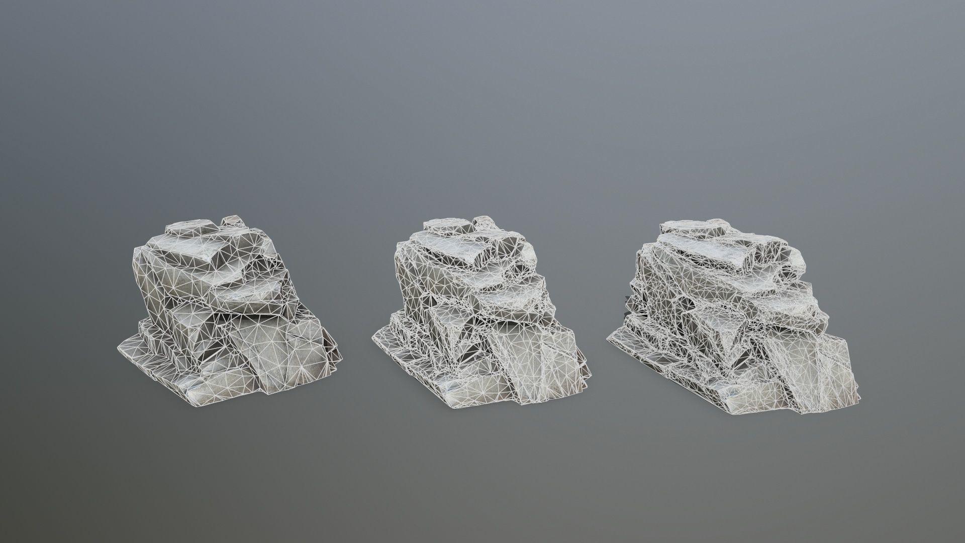 desert rocks Low-poly 3D model_15