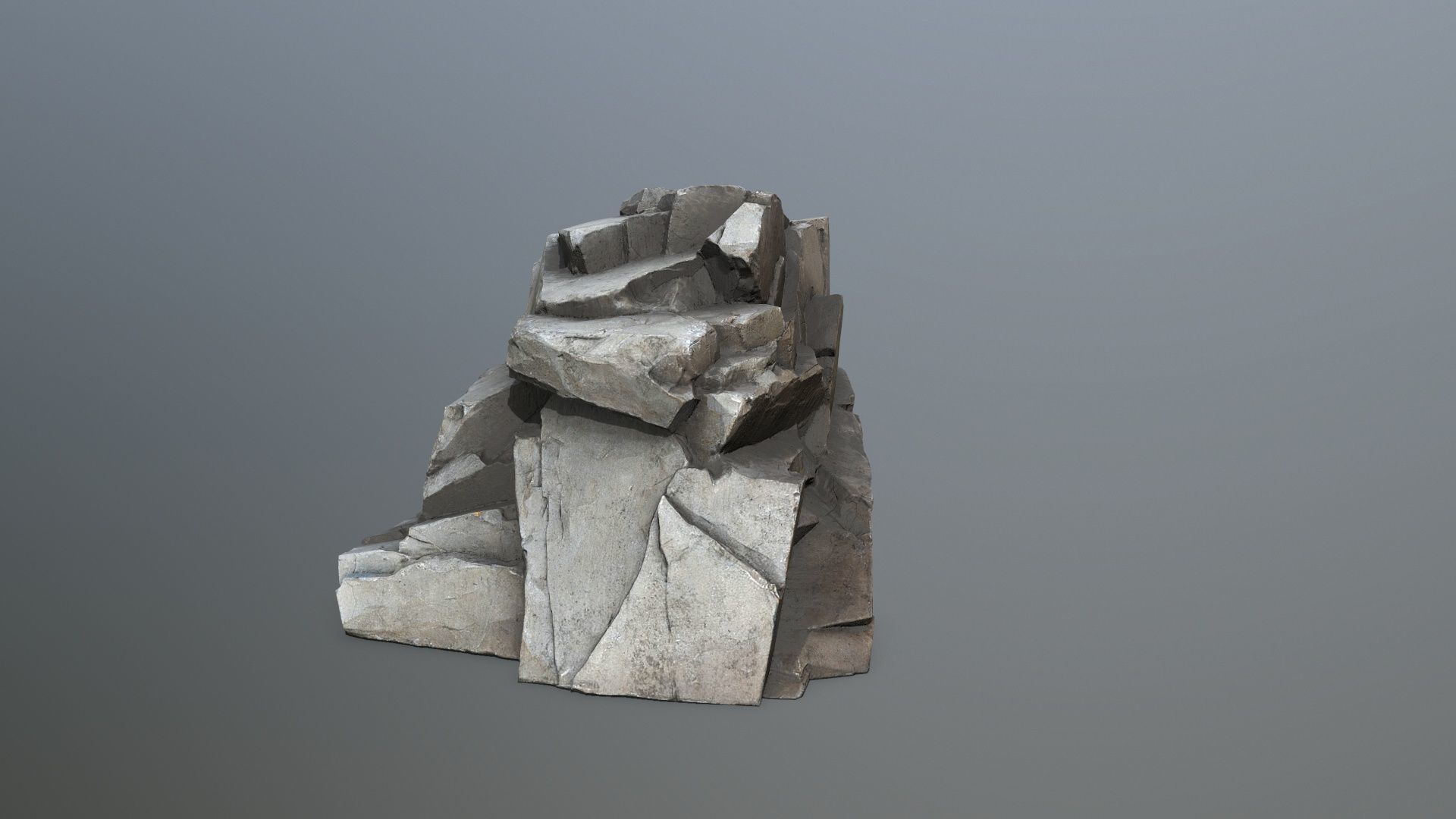 desert rocks Low-poly 3D model_3