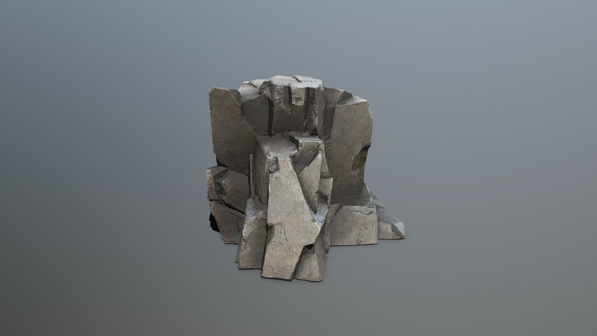 desert rocks Low-poly 3D model_8