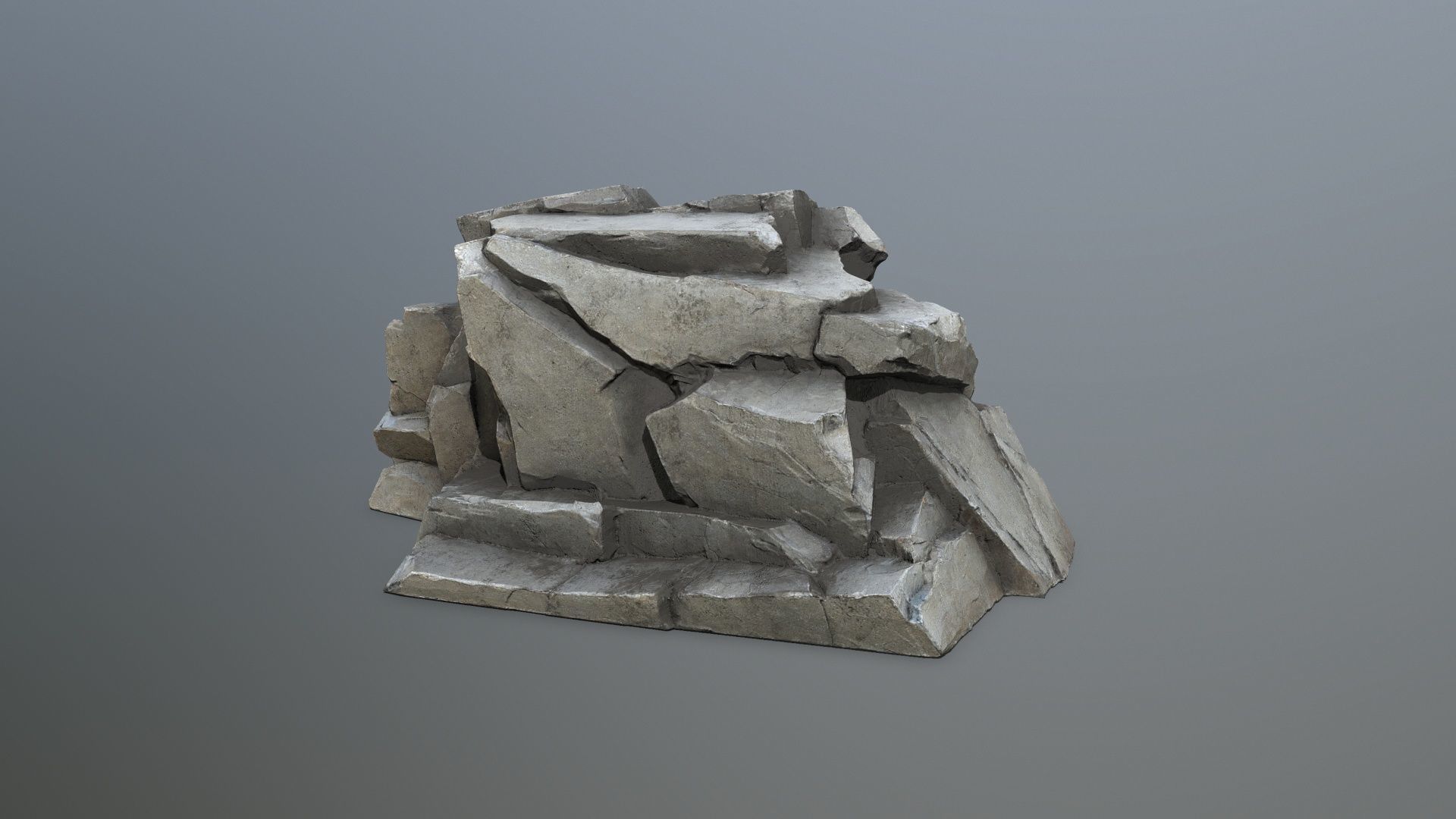 desert rocks Low-poly 3D model_11