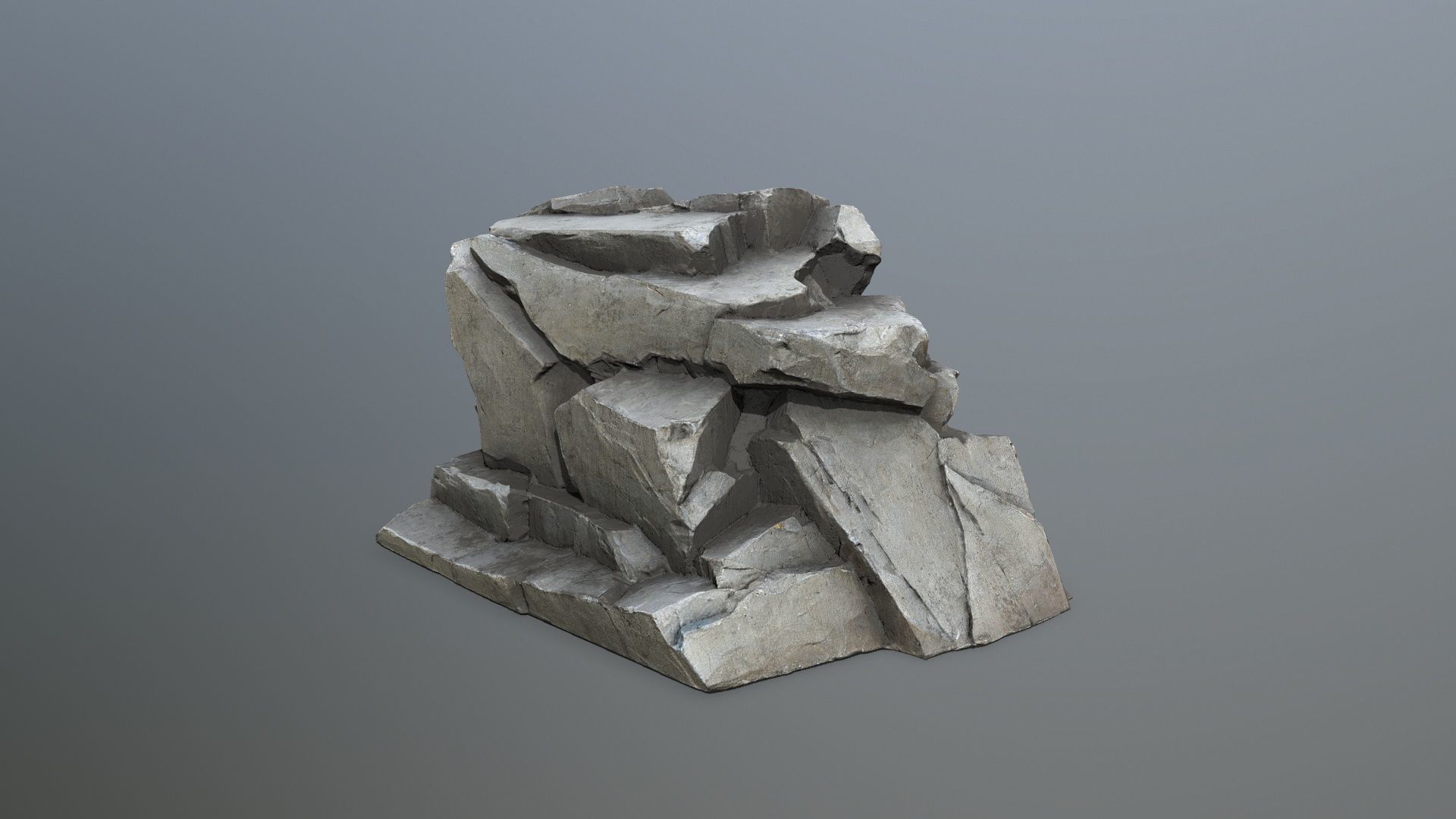 desert rocks Low-poly 3D model_12