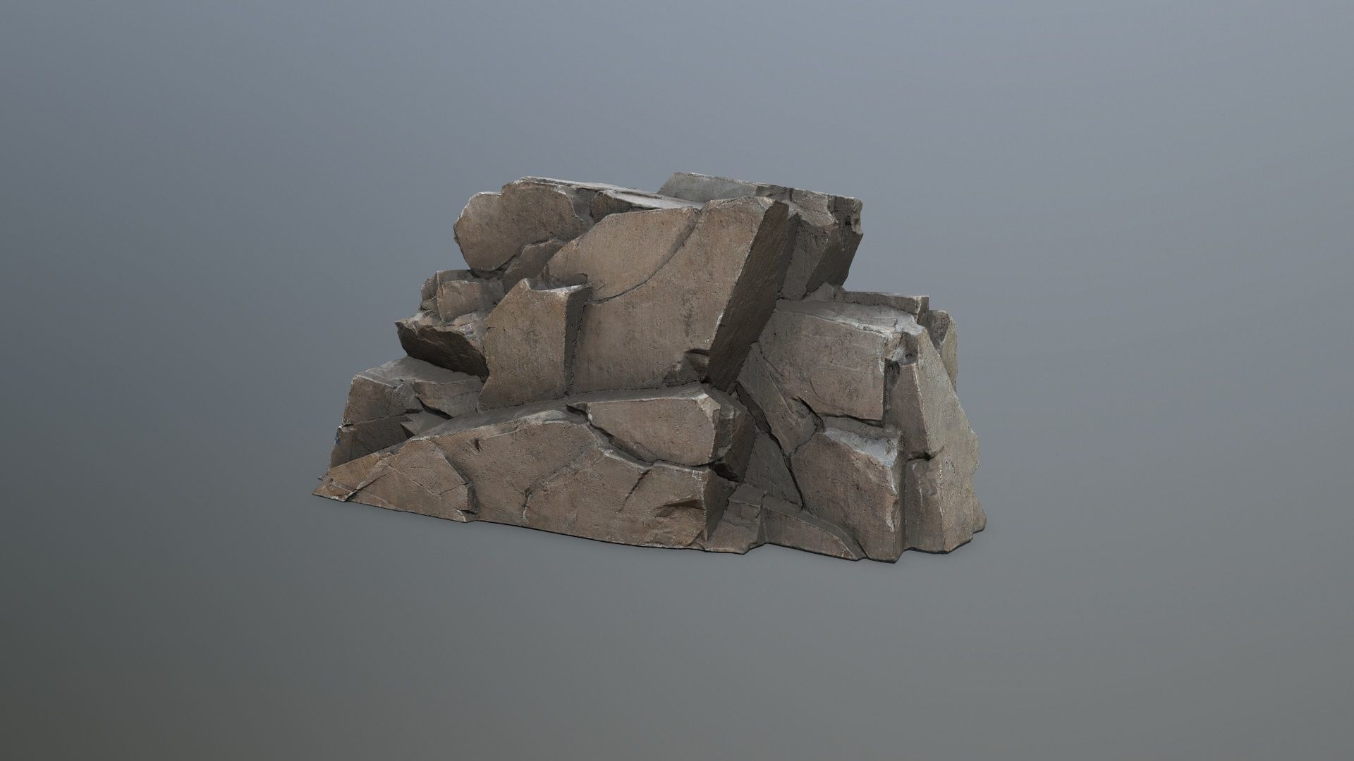 desert rocks Low-poly 3D model_6