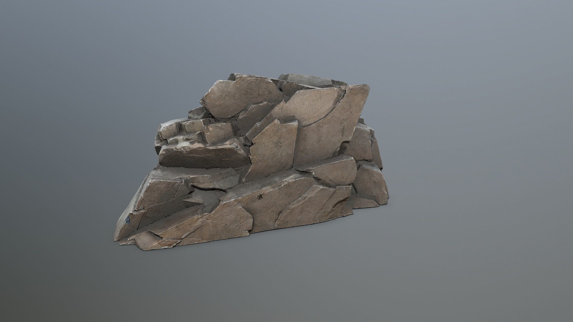 desert rocks Low-poly 3D model_5