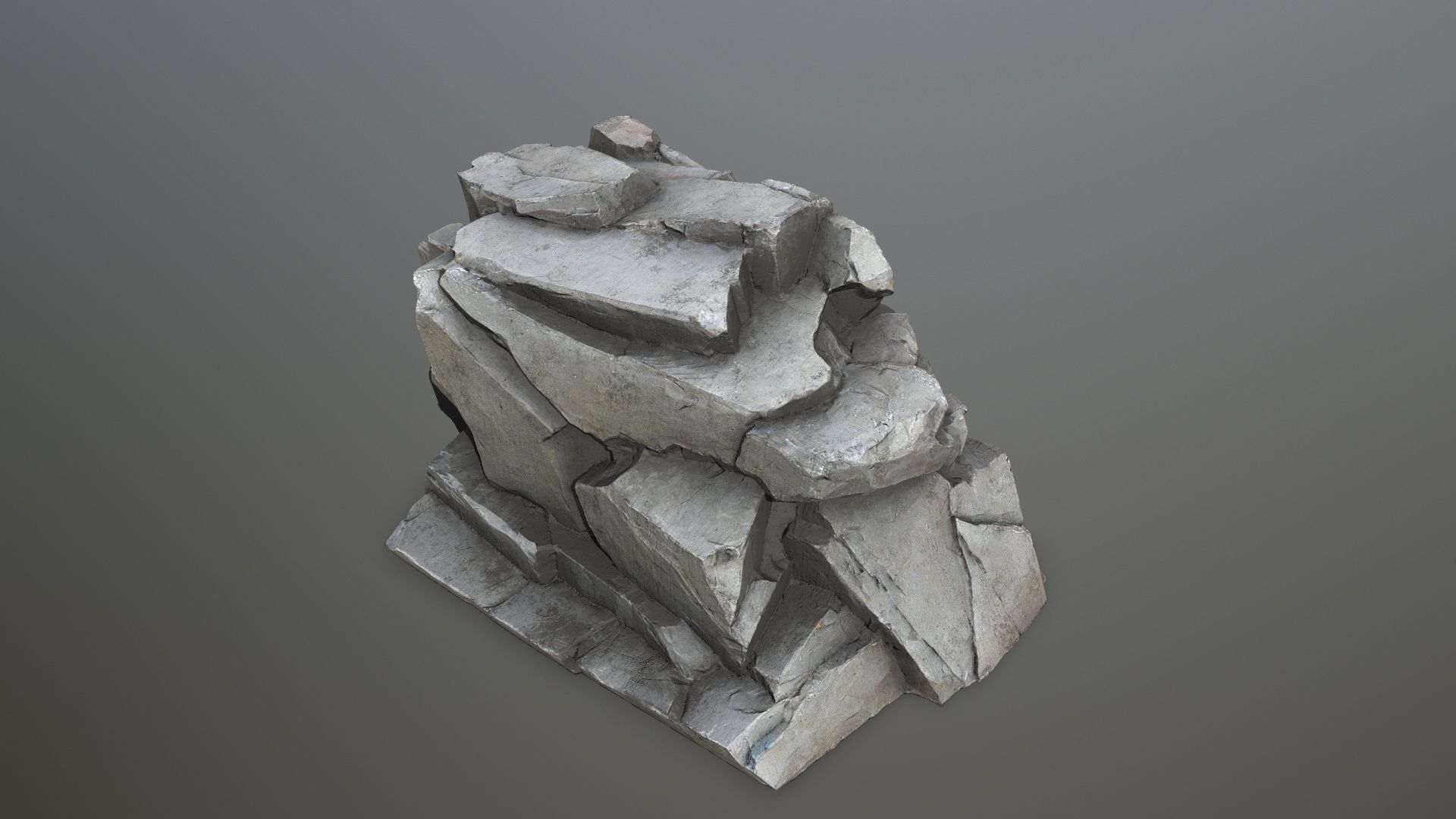 desert rocks Low-poly 3D model_13