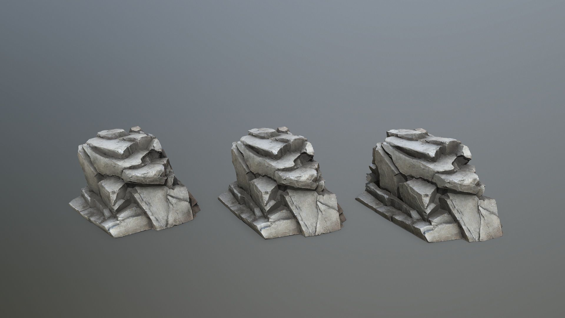 desert rocks Low-poly 3D model_14