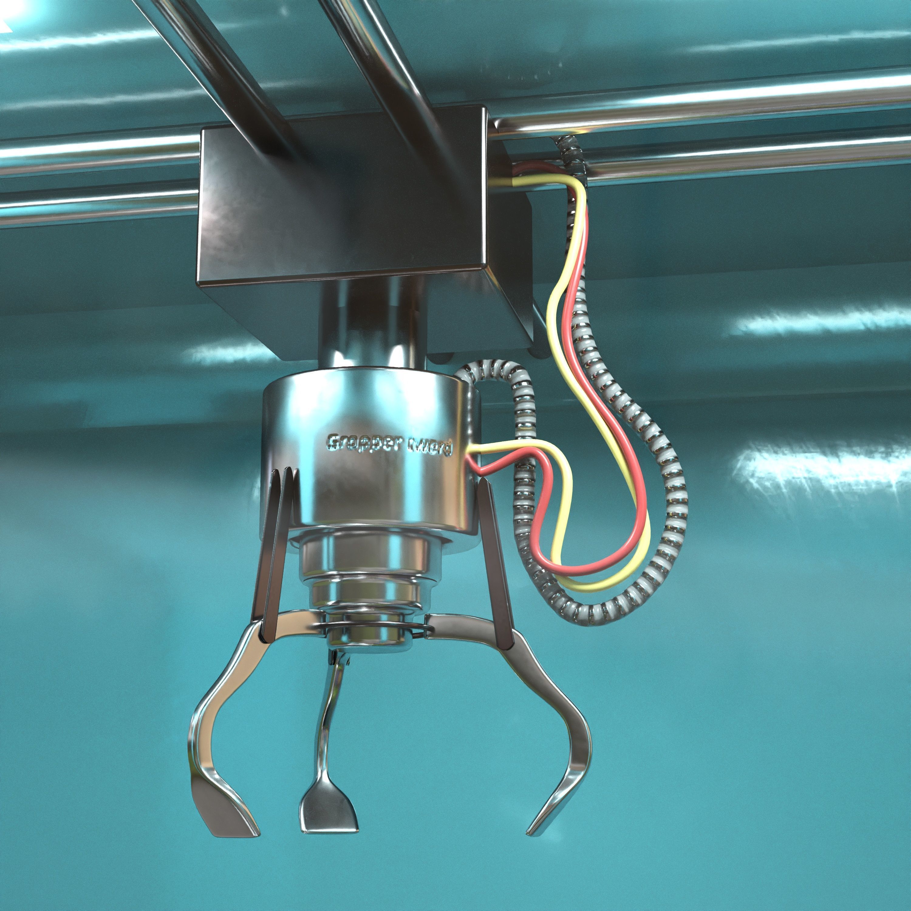 claw crane game machine 3D model_4