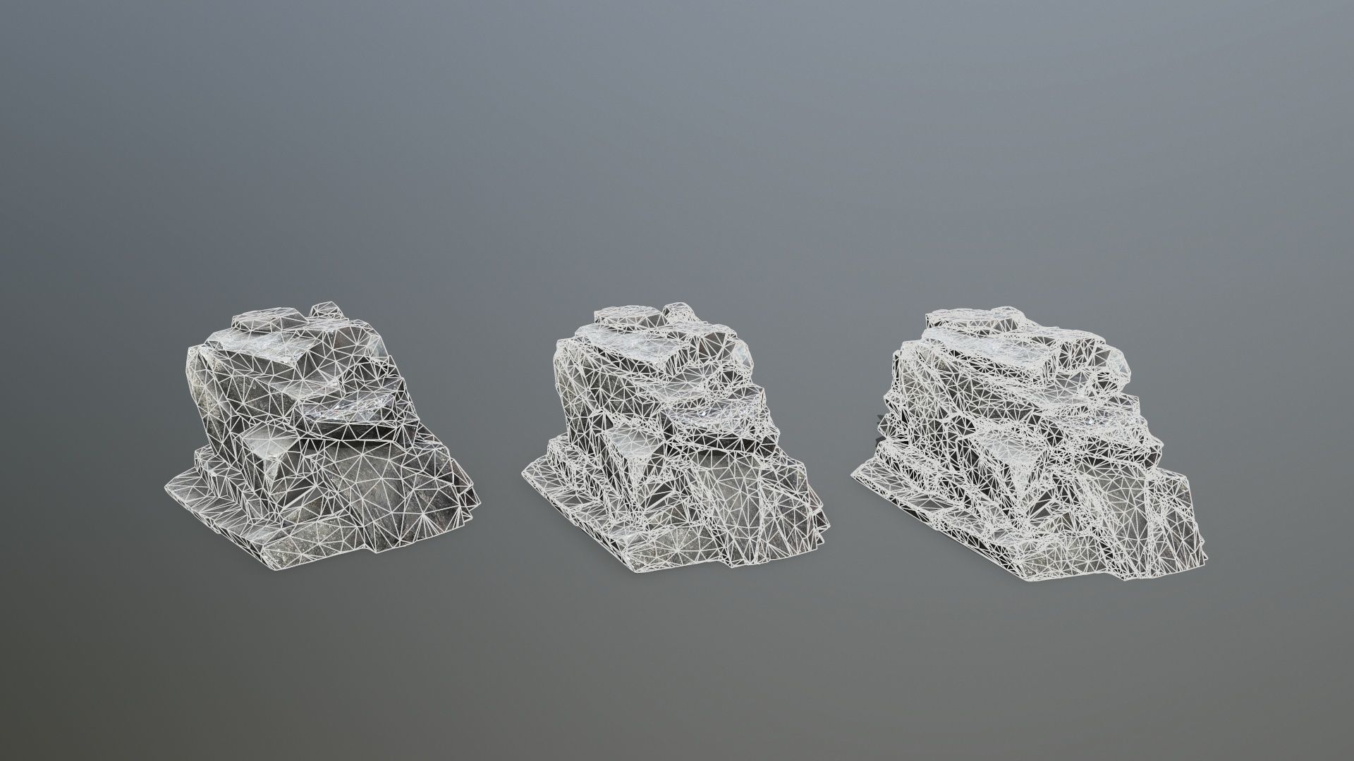 desert rocks Low-poly 3D model_14
