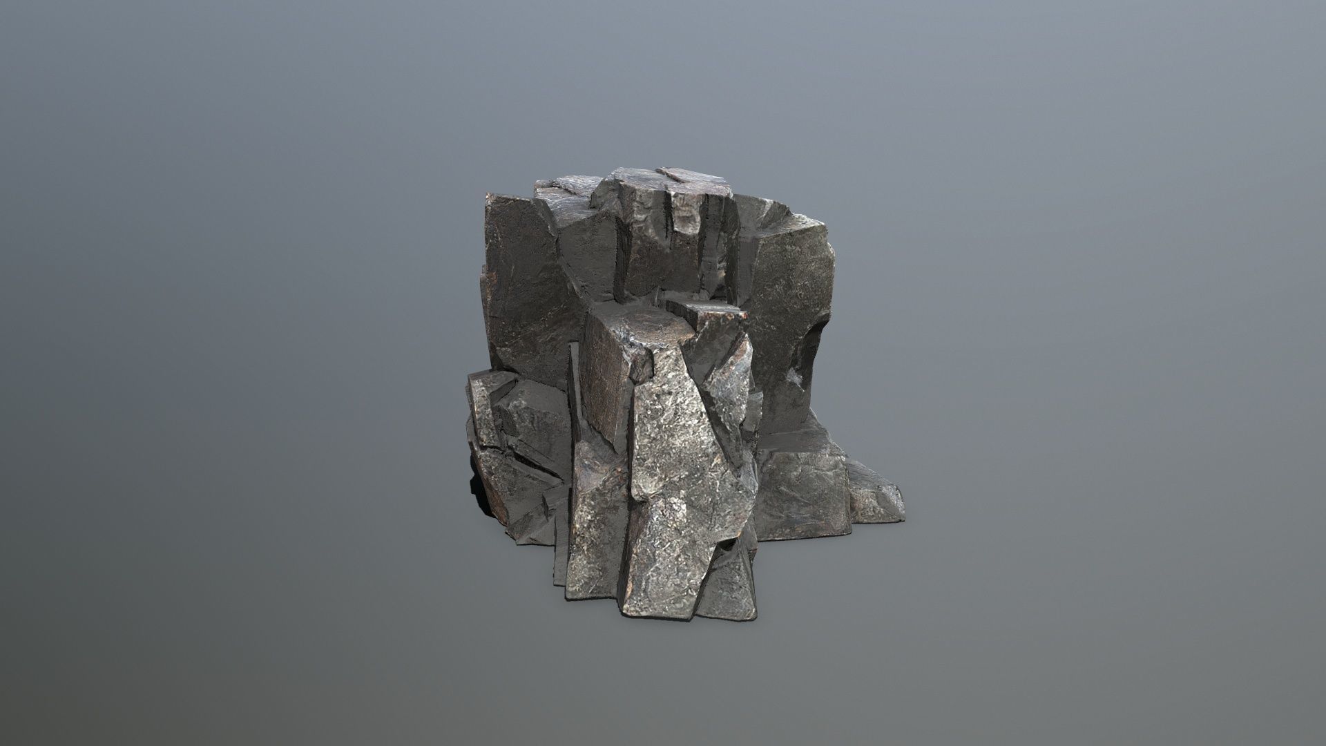 desert rocks Low-poly 3D model_7