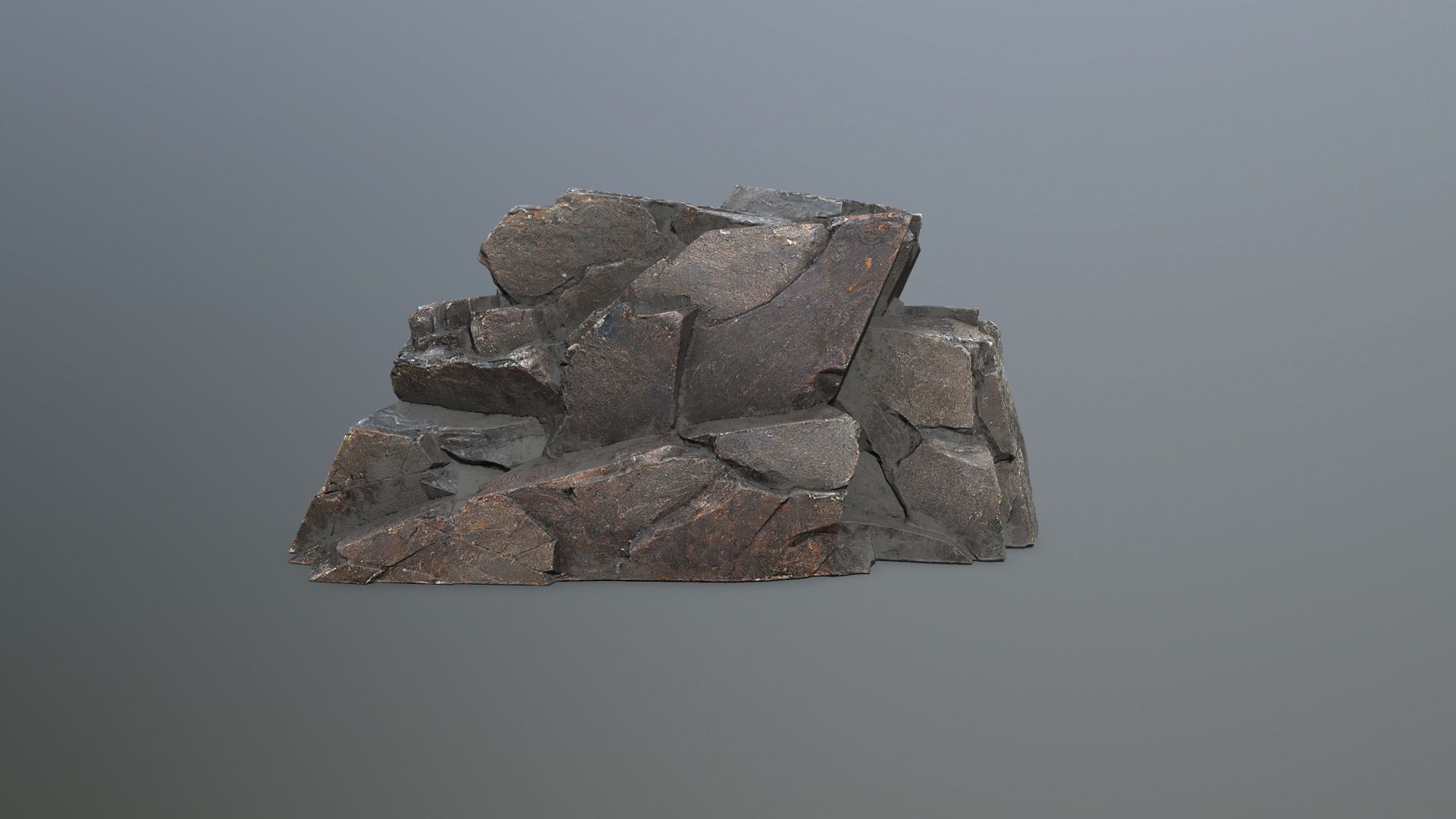 desert rocks Low-poly 3D model_5