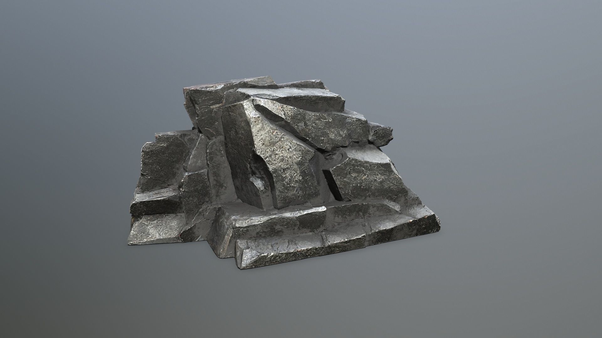 desert rocks Low-poly 3D model_9