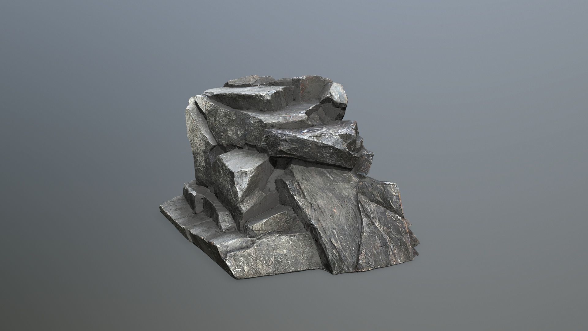 desert rocks Low-poly 3D model_11