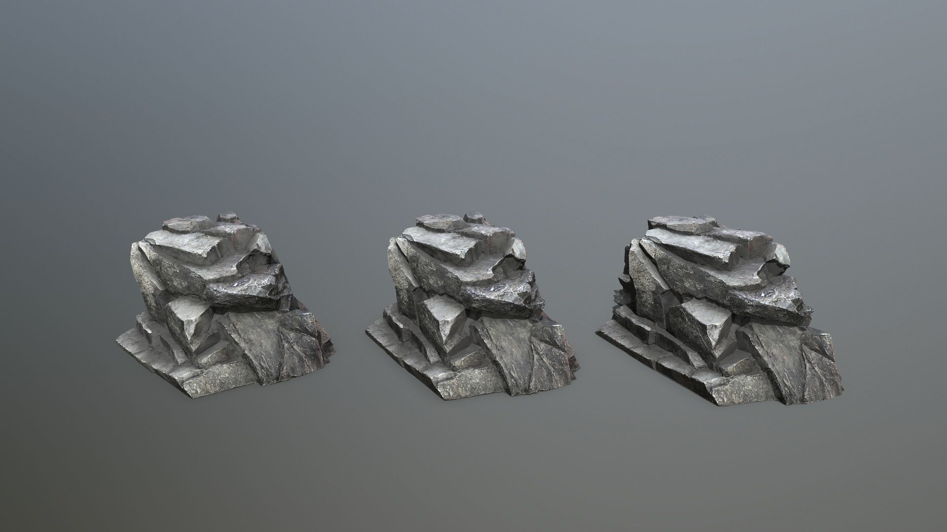 desert rocks Low-poly 3D model_13