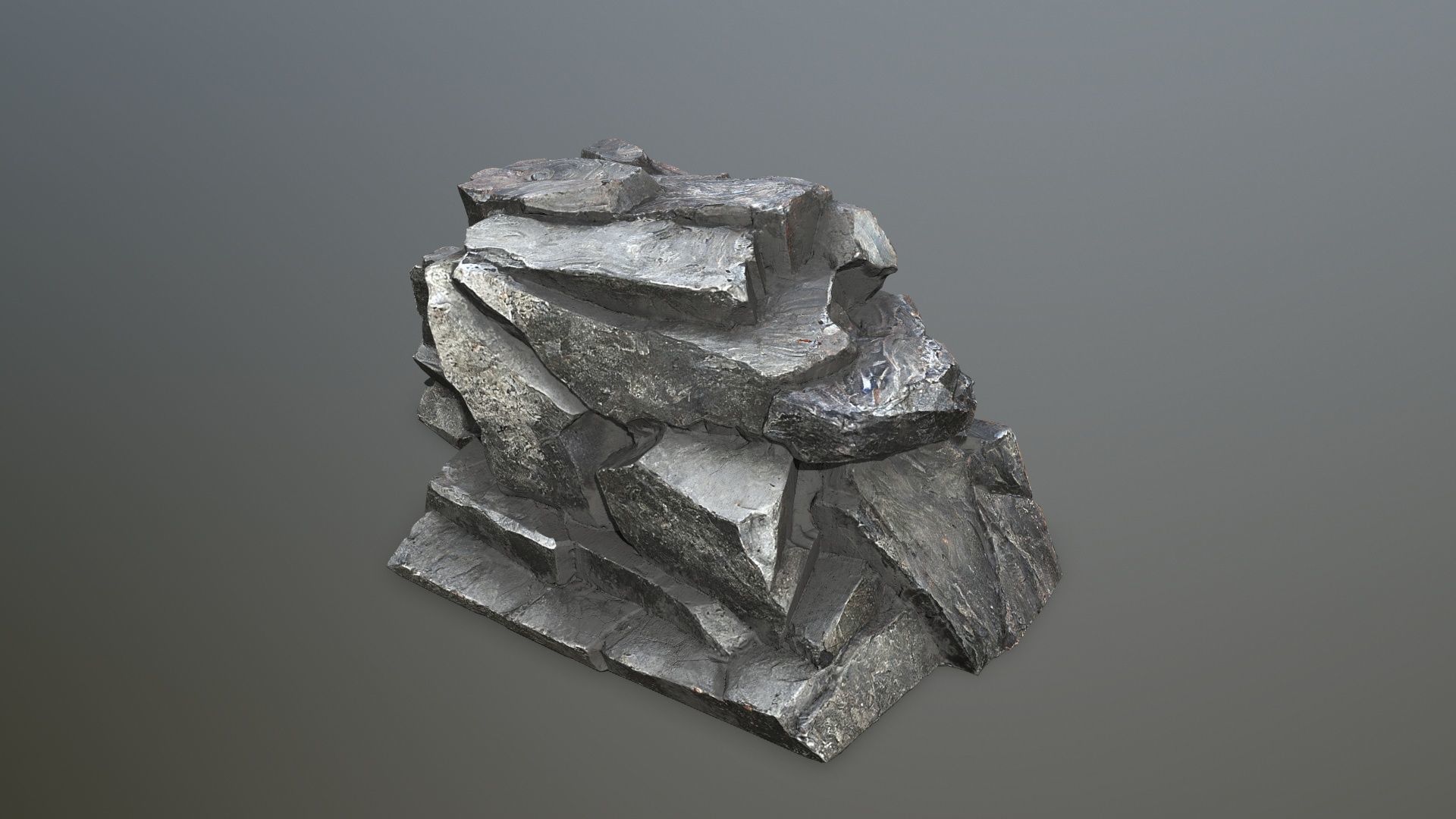 desert rocks Low-poly 3D model_12