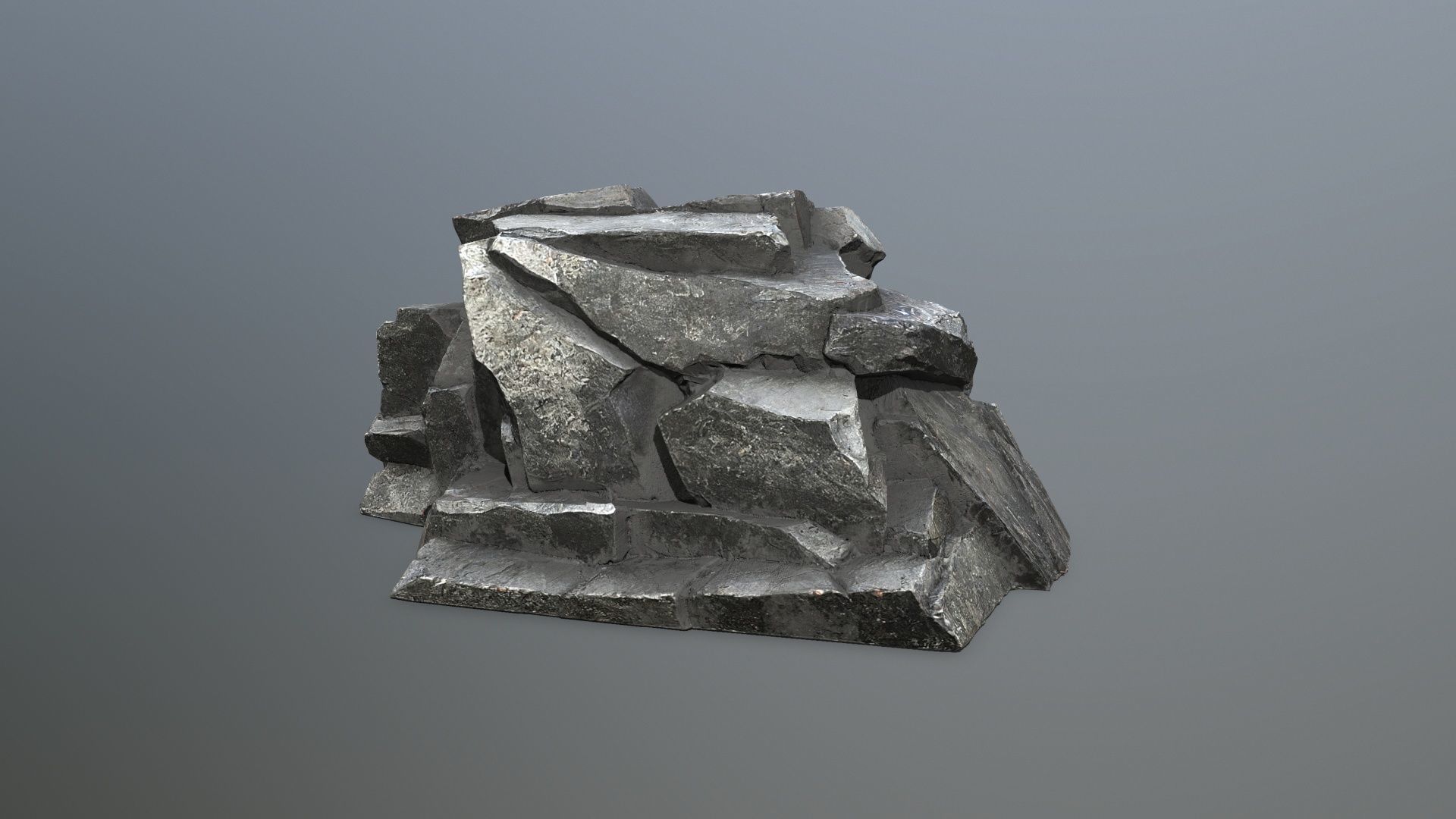 desert rocks Low-poly 3D model_10