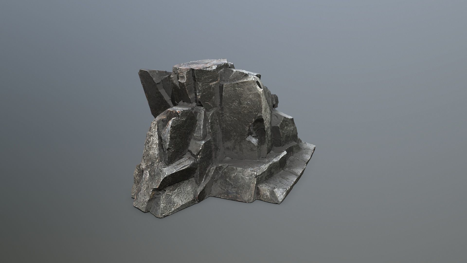 desert rocks Low-poly 3D model_8