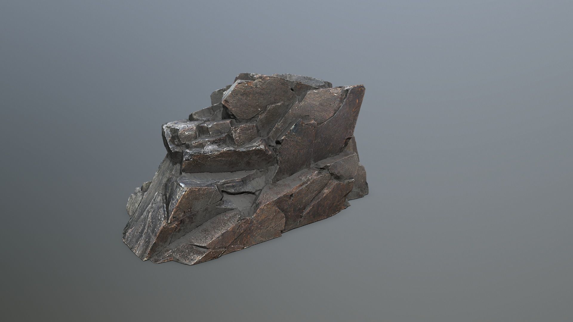 desert rocks Low-poly 3D model_4