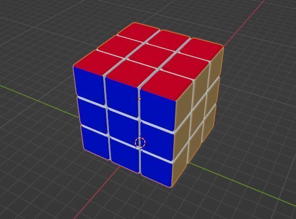 Low-poly Rubiks Cube Low-poly 3D model Low-poly 3D model_12