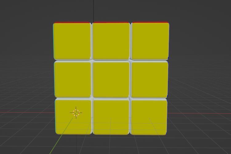 Low-poly Rubiks Cube Low-poly 3D model Low-poly 3D model_2