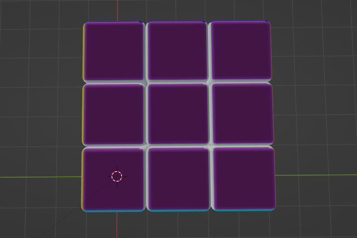 Low-poly Rubiks Cube Low-poly 3D model Low-poly 3D model_7