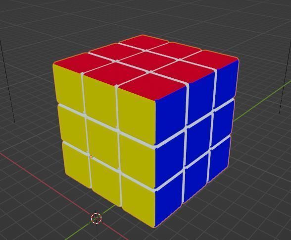 Low-poly Rubiks Cube Low-poly 3D model Low-poly 3D model_13
