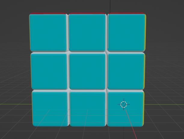 Low-poly Rubiks Cube Low-poly 3D model Low-poly 3D model_3