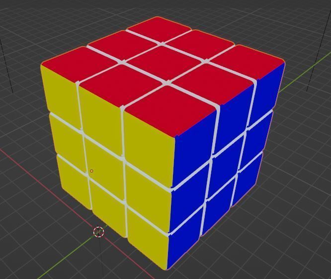 Low-poly Rubiks Cube Low-poly 3D model Low-poly 3D model_10