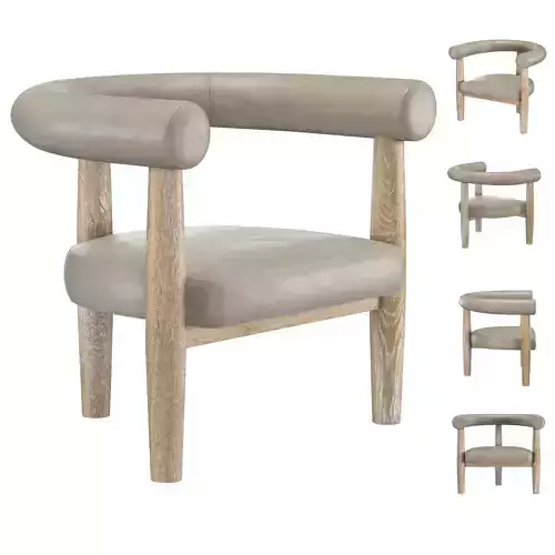 Vesta Leather Chair 3D model