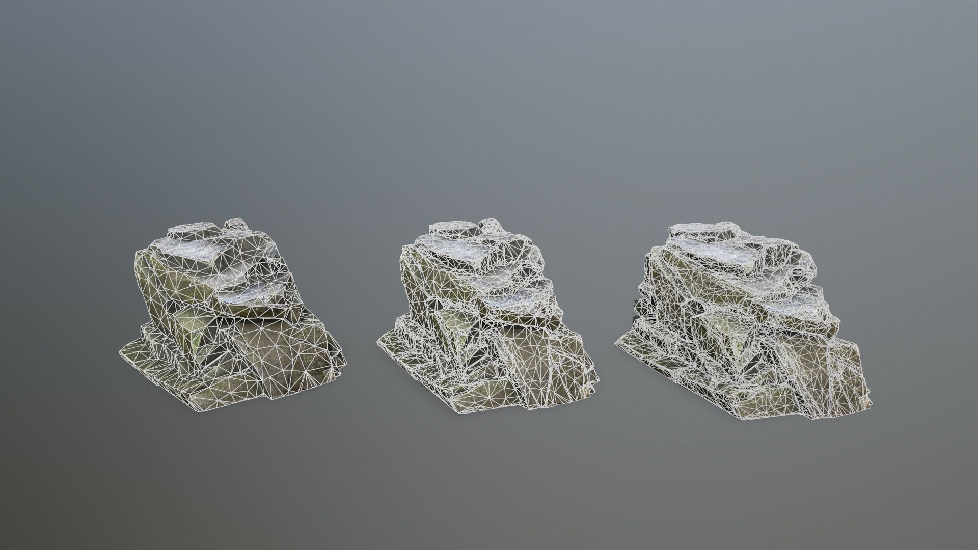 cliff rocks   Low-poly 3D model_14