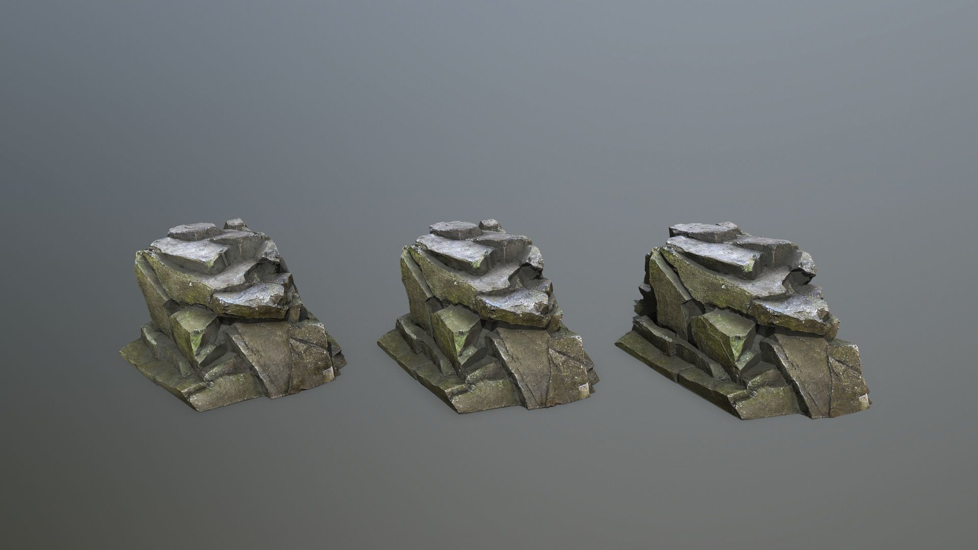 cliff rocks   Low-poly 3D model_13