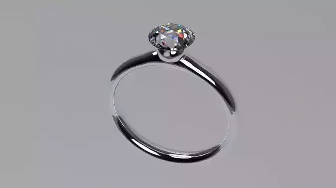 Basic Diamond Ring  Blender print model