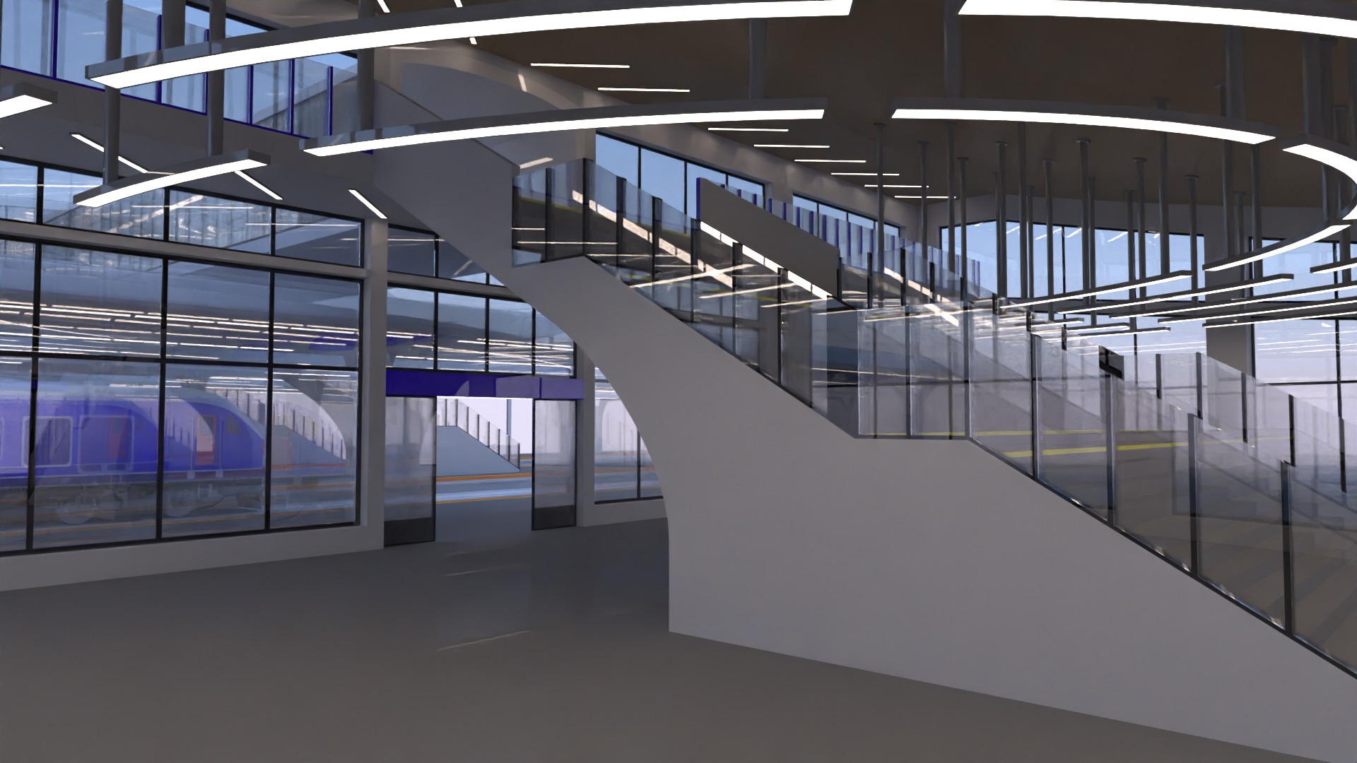 American train station II 3D model_13