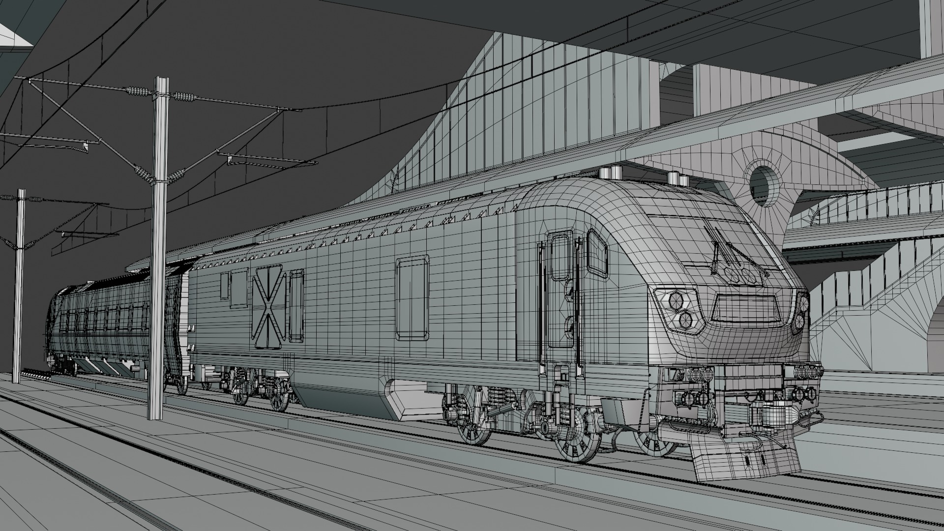 American train station II 3D model_8