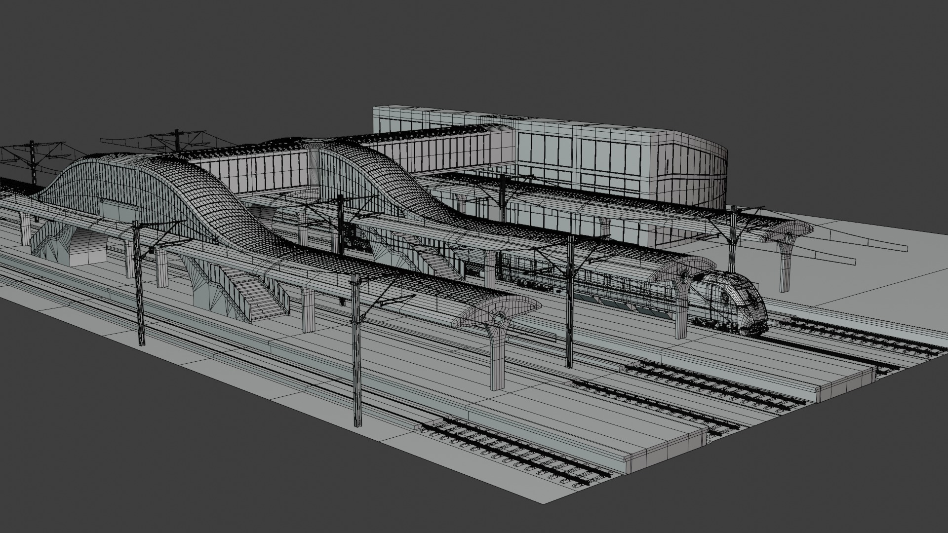American train station II 3D model_6