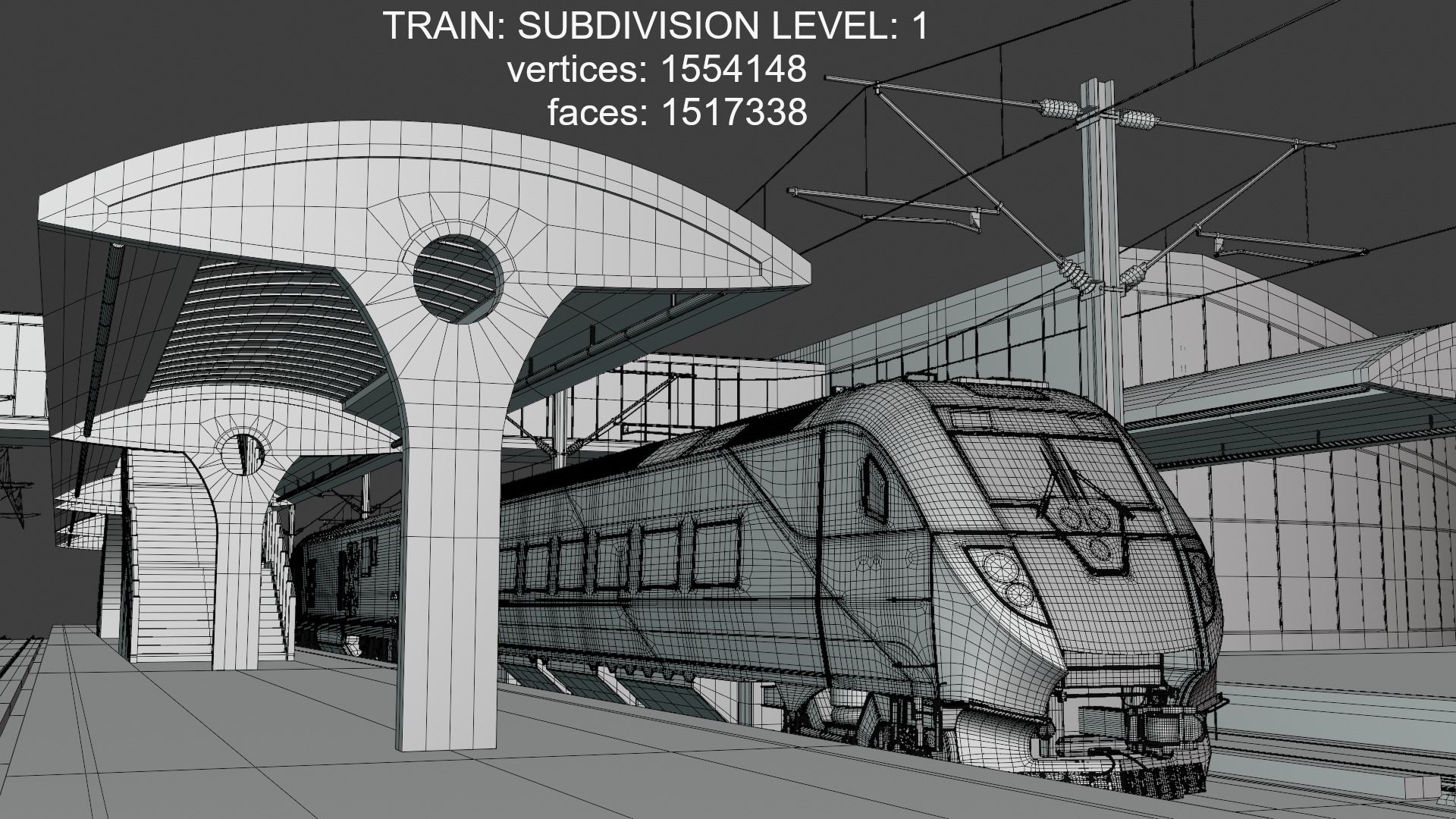 American train station II 3D model_4