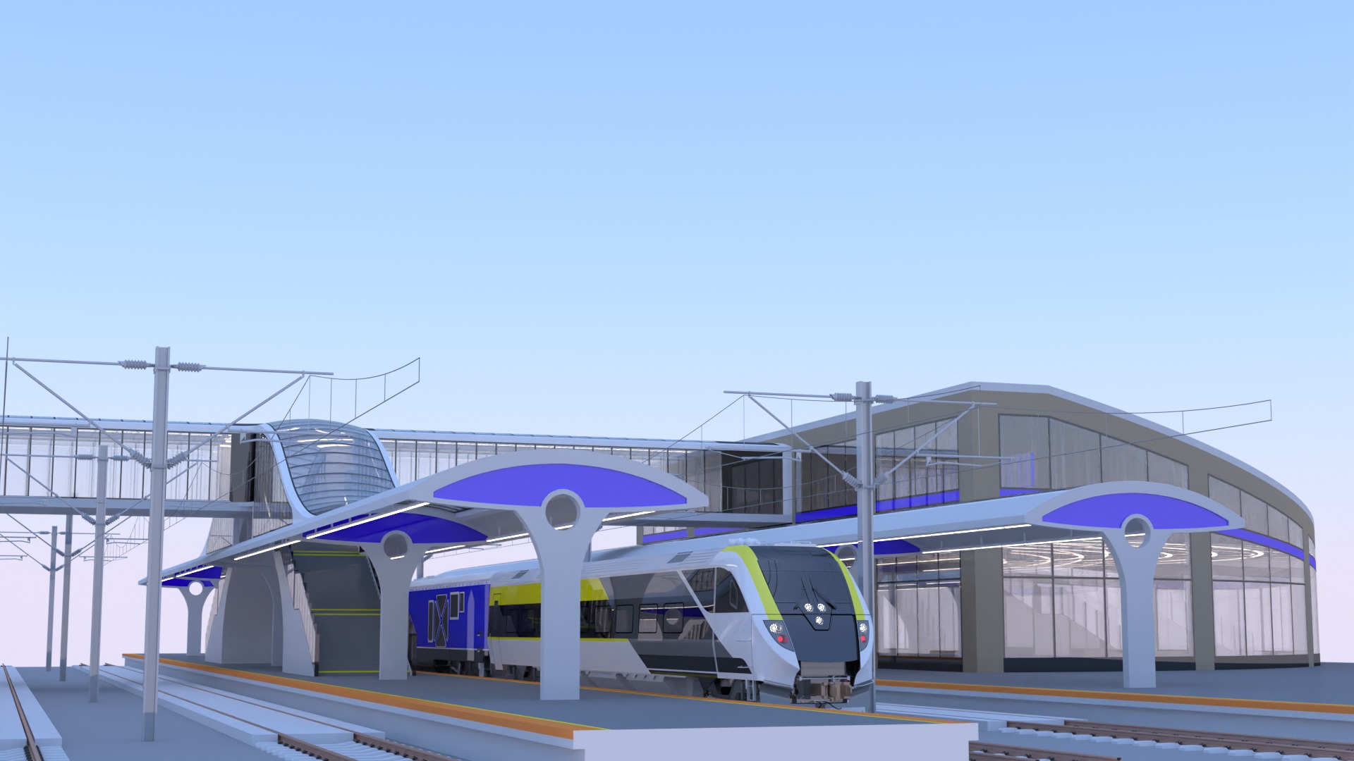 American train station II 3D model_9