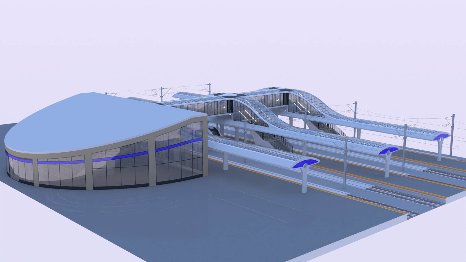 American train station II 3D model_11