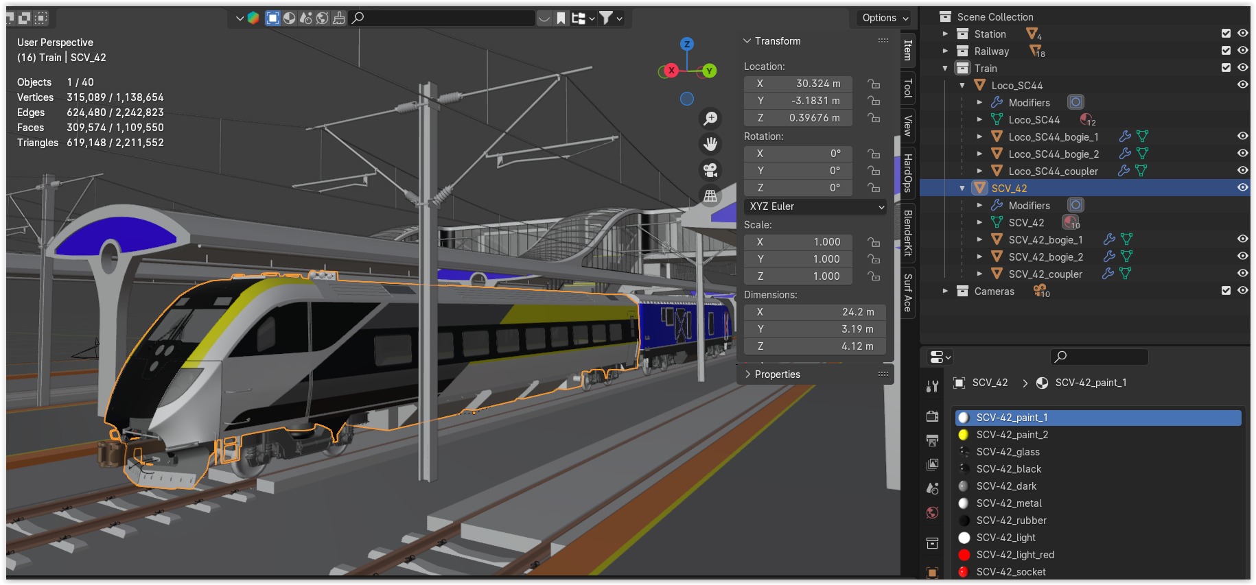 American train station II 3D model_17