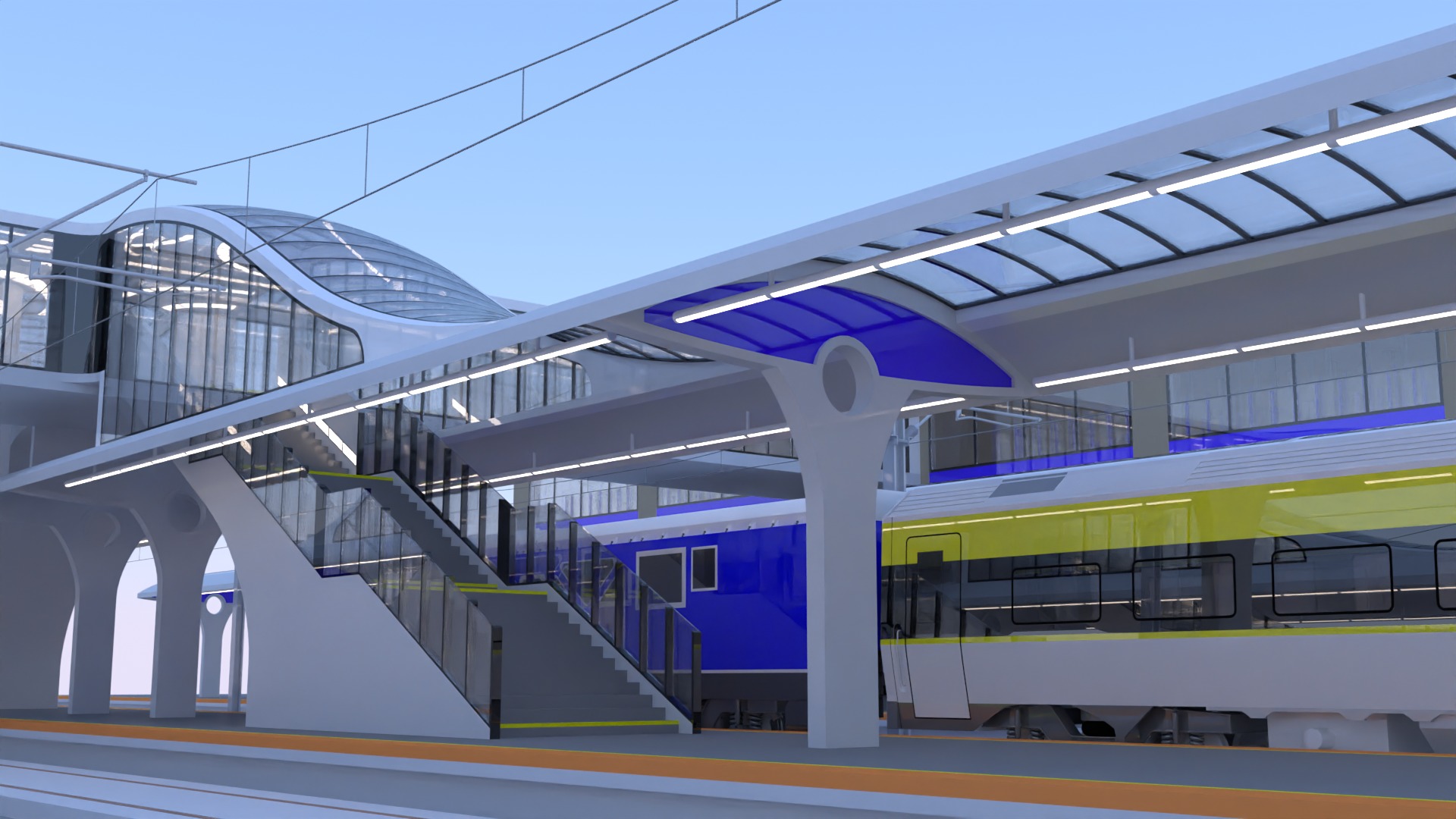 American train station II 3D model_14