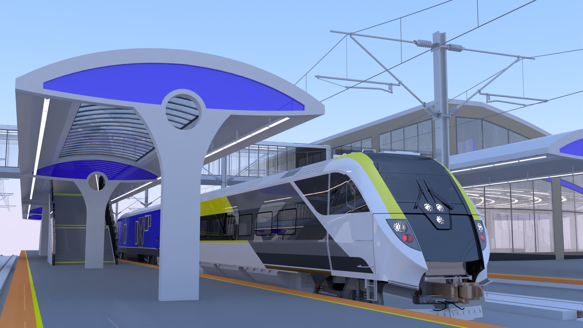 American train station II 3D model_2