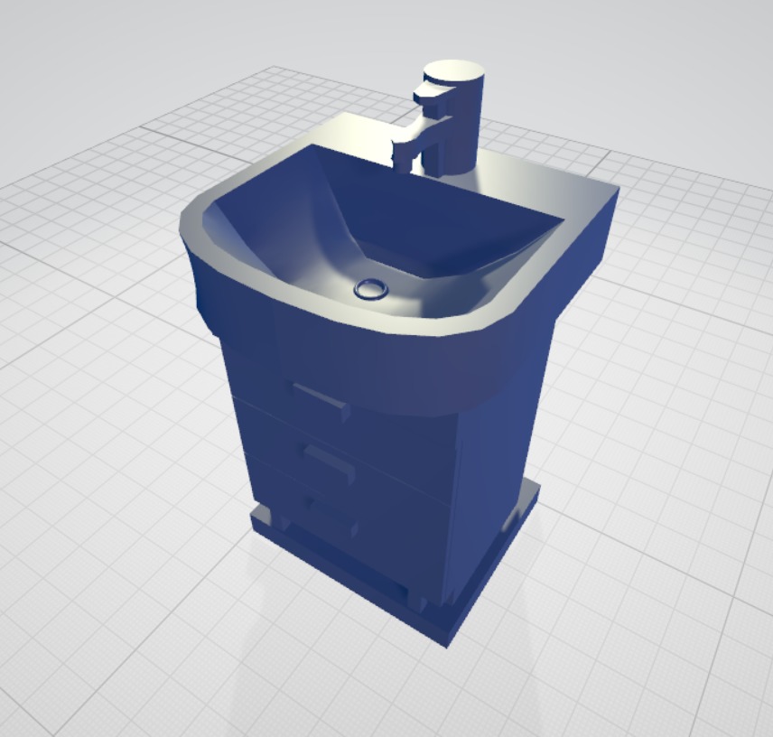 Basic Sink 3D print model_1