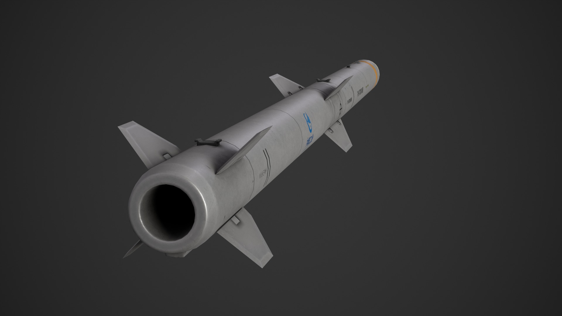 PL-15 AA Missile Low-poly 3D model_2