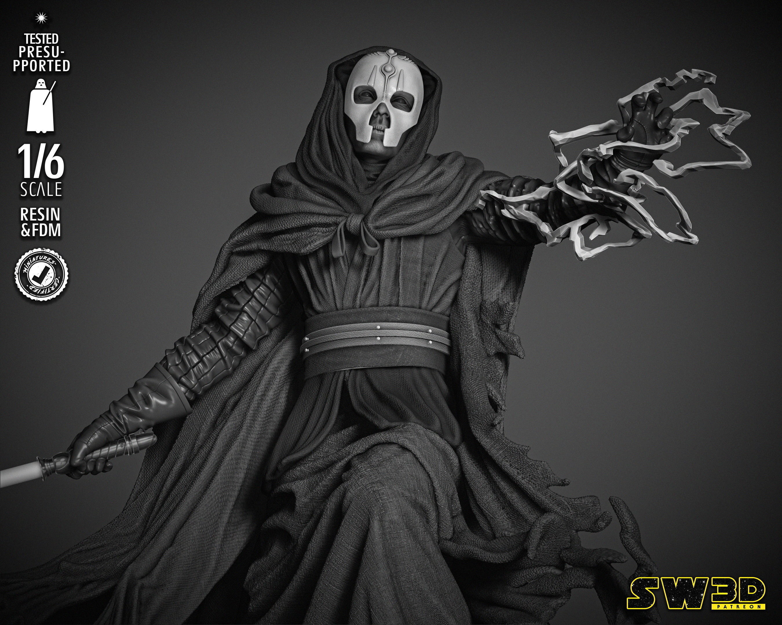 STAR WARS Darth Nihlus Sculpture 3D print model_14