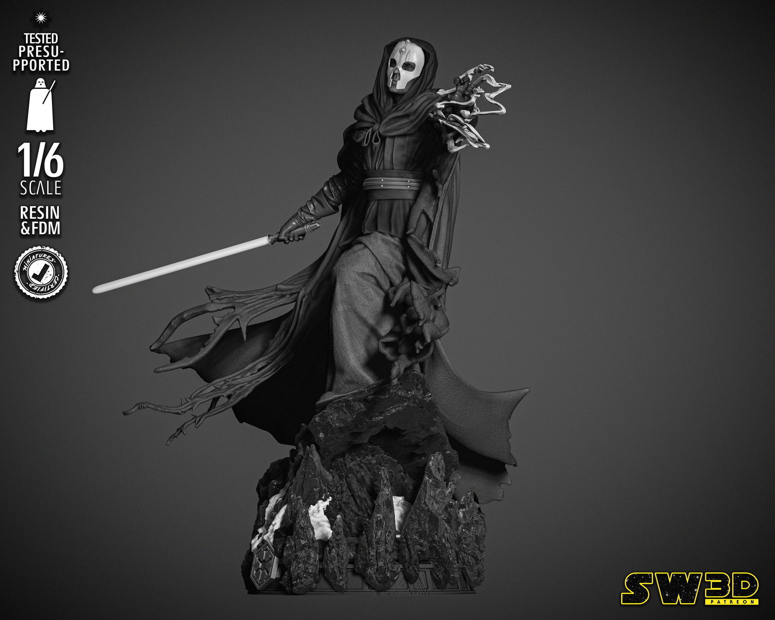 STAR WARS Darth Nihlus Sculpture 3D print model_7