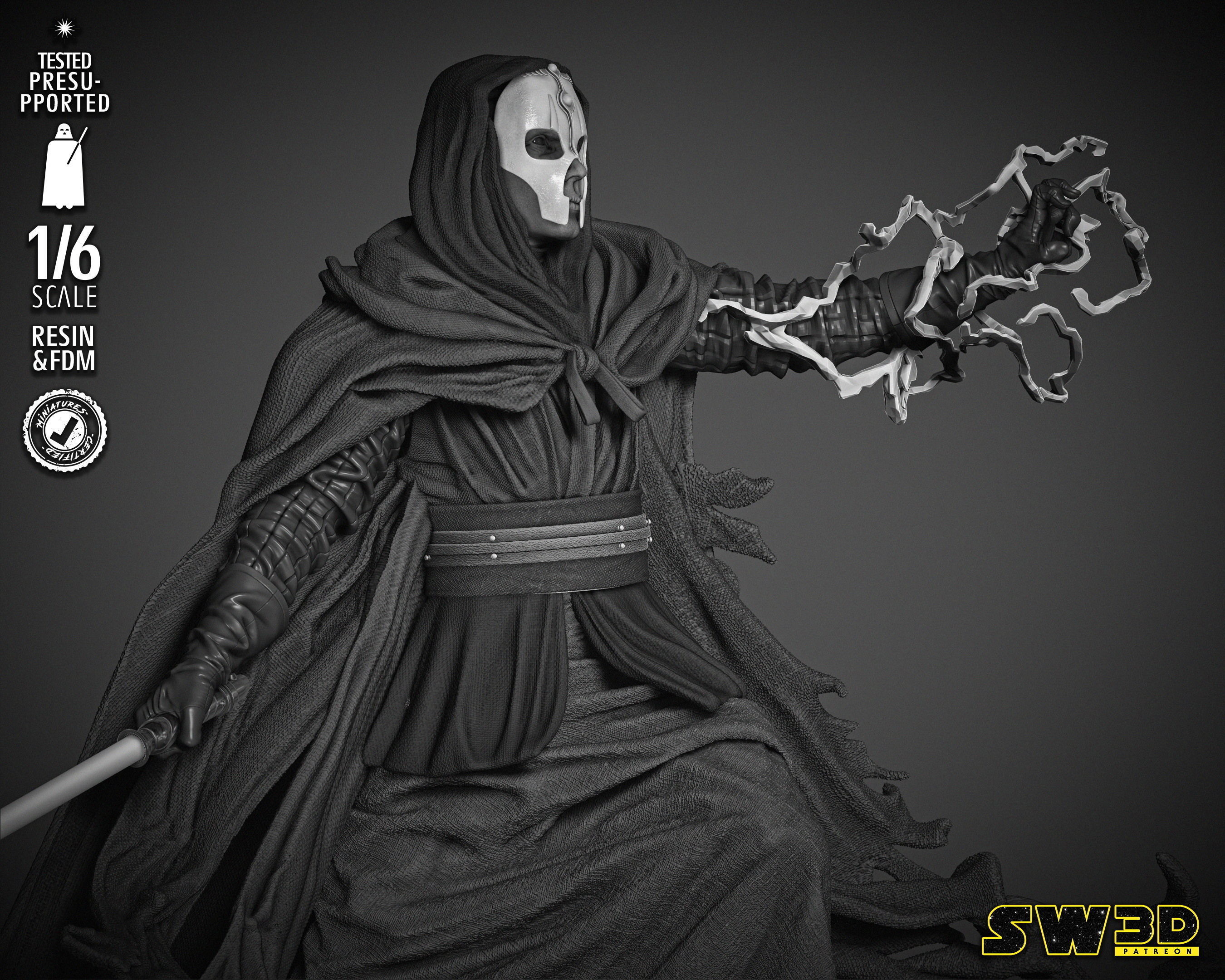 STAR WARS Darth Nihlus Sculpture 3D print model_16